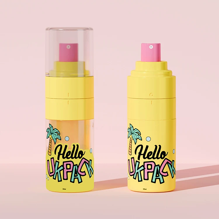 Botella spray airless Duo-Mix recargable de doble cámara