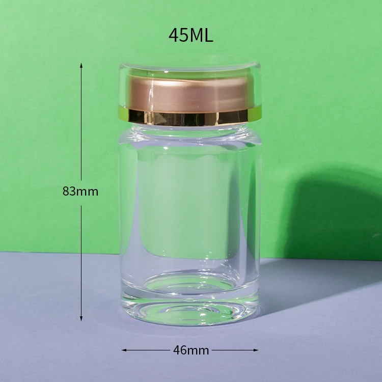 PS Plastic Clear Supplement Bottle 45ML - vista 2