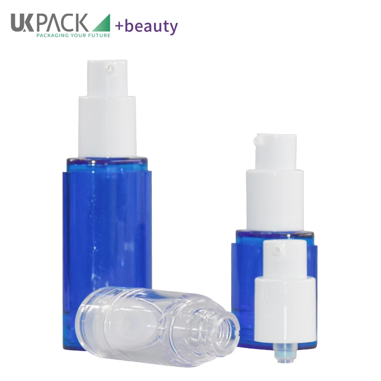 Blue PP Clear 15ml Airless Pump Bottles 30ml 50ml - vista 2