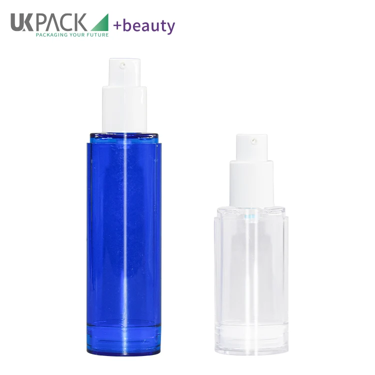 Blue PP Clear 15ml Airless Pump Bottles 30ml 50ml - vista 3