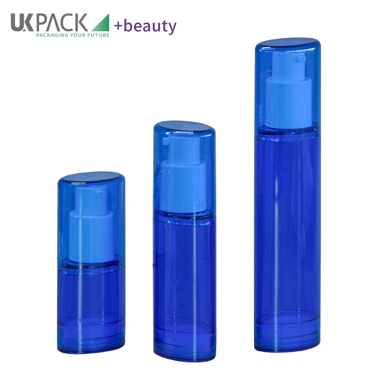 Blue PP Clear 15ml Airless Pump Bottles 30ml 50ml - vista 5