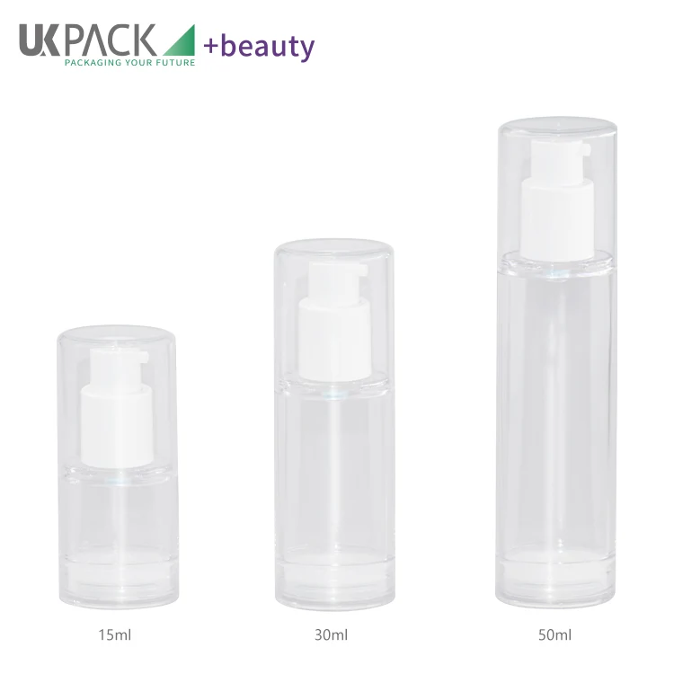 Blue PP Clear 15ml Airless Pump Bottles 30ml 50ml - vista 6