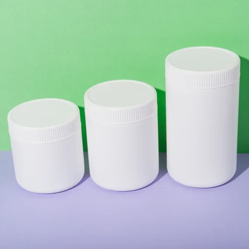 White HDPE Plastic 280cc 380cc 550cc Supplement Bottles - vista 1