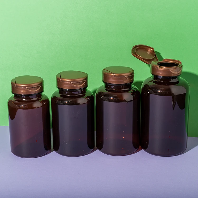 PET Plastic Custom Supplement Bottles - vista 1