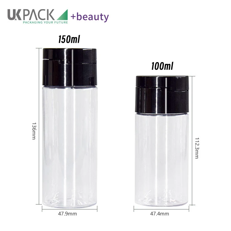 Plastic PETG Empty Talcum Podwer Bottles With Sifter Caps - vista 2