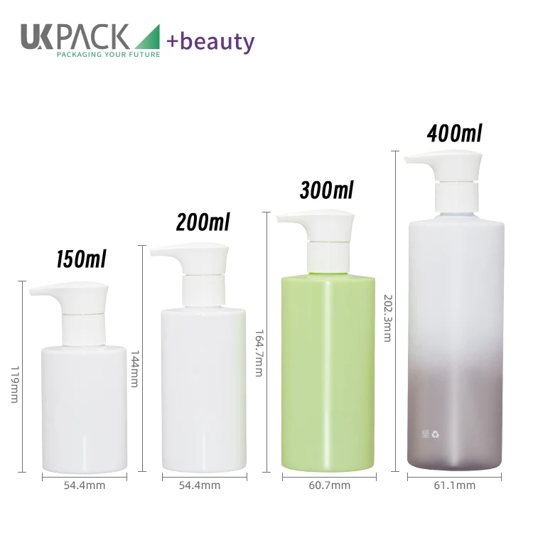 150ml 200ml 300ml 400ml Wholesale Lotion Bottles With Pump Heads - vista 2