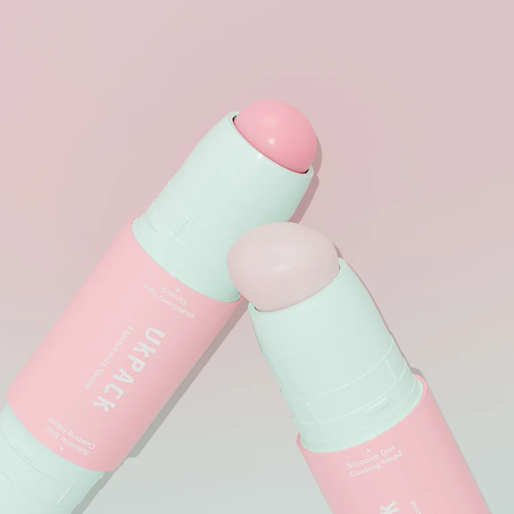 double sided lipstick tube with silicone applicator - 1