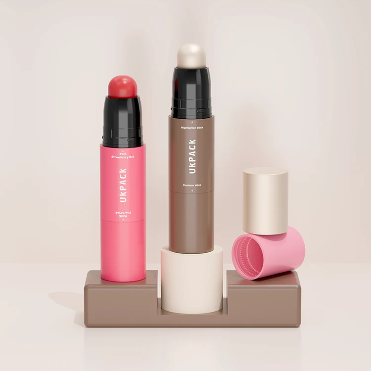 Tubo de labial doble con aplicadores multifunción – 8 custom double sided lipstick tube - 3