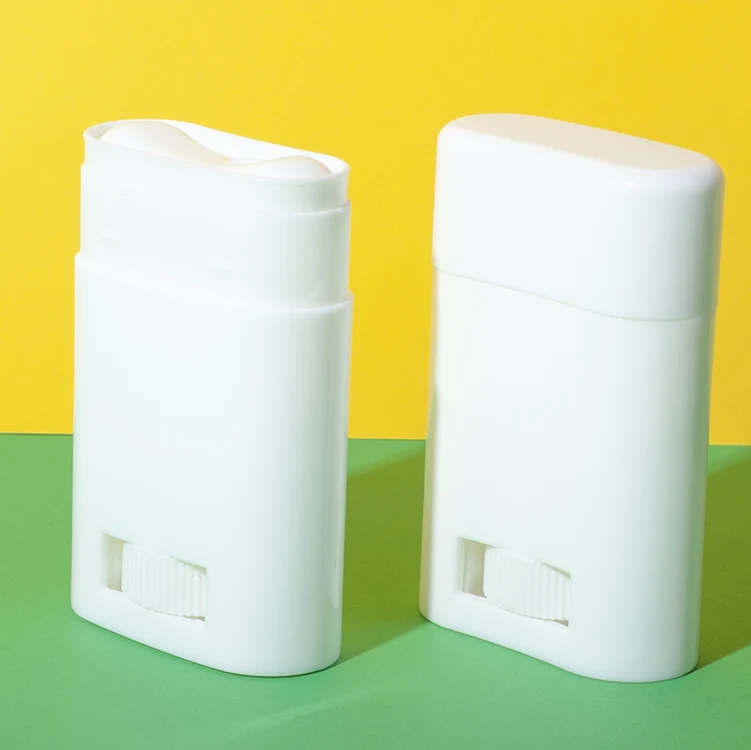 25g All-White PP Deodorant Container with Bottom Button - vista 1