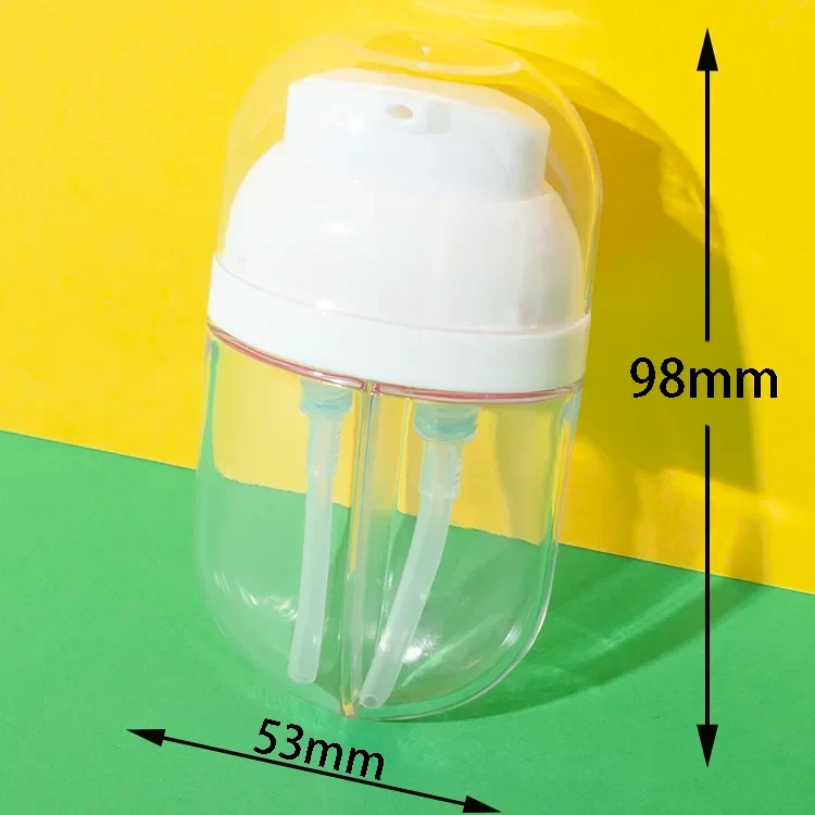 Envase cosmético PET de doble cámara con bomba de 20 + 20 ml – vista 2