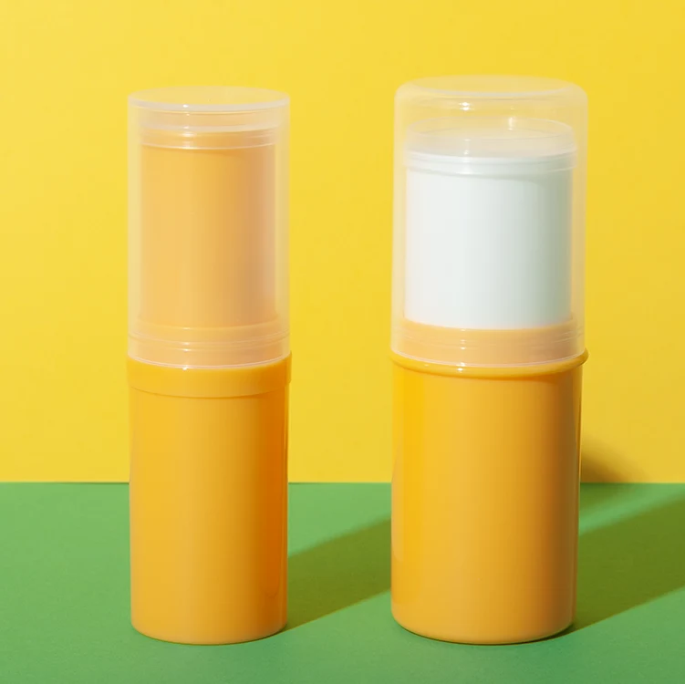 8g/15g Orange Deodorant Containers with Clear Cap - vista 1