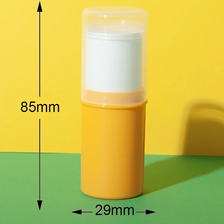 8g/15g Orange Deodorant Containers with Clear Cap - vista 4