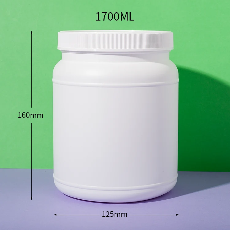 HDPE Protein Powder Container 1700ML - vista 2