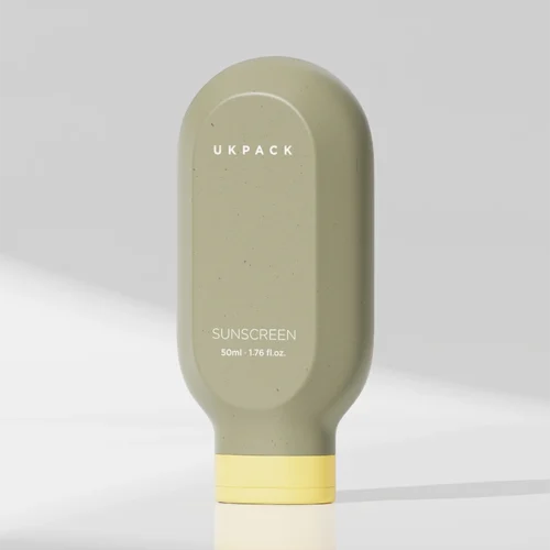 Envase tottle PE de 50 ml para protector solar inspirado en una cápsula — vista principal
