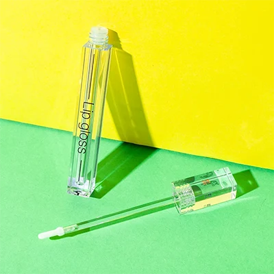 Tubo transparente cuadrado de brillo labial de 2 ml – imagen 1