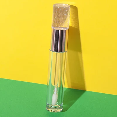 Tubo alto de brillo labial de PETG de 3,7 ml con tapón glitter – imagen 1