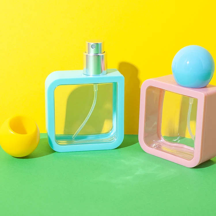 40ml Square Perfume Bottle with Spherical Cap - vista 1