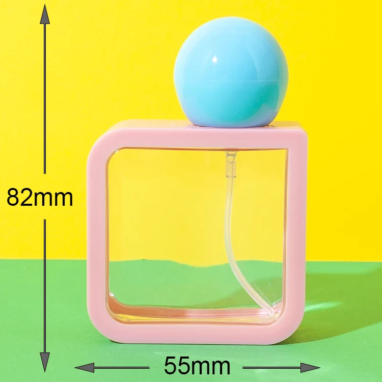 40ml Square Perfume Bottle with Spherical Cap - vista 2