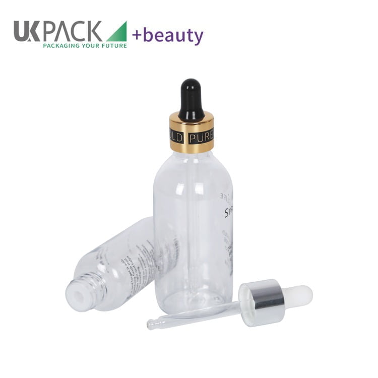Frasco cuentagotas PET de plástico personalizable de 60 ml y 100 ml — detalle de componentes — imagen 5