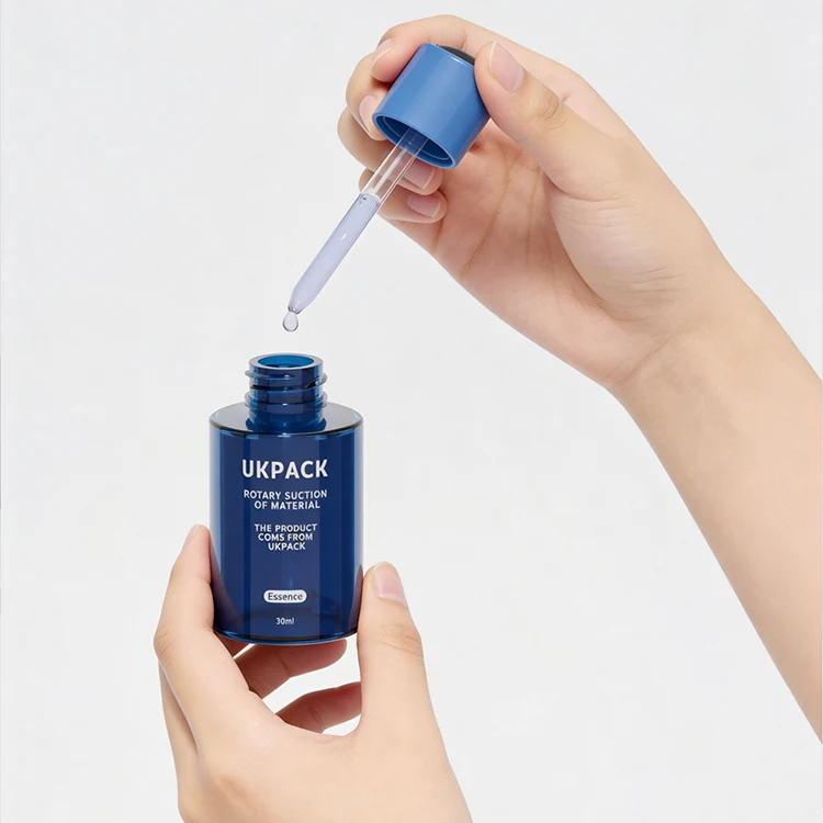 Frasco cuentagotas PETG integral de 30 ml con diseño Dopamine — detalle de componentes — imagen 5