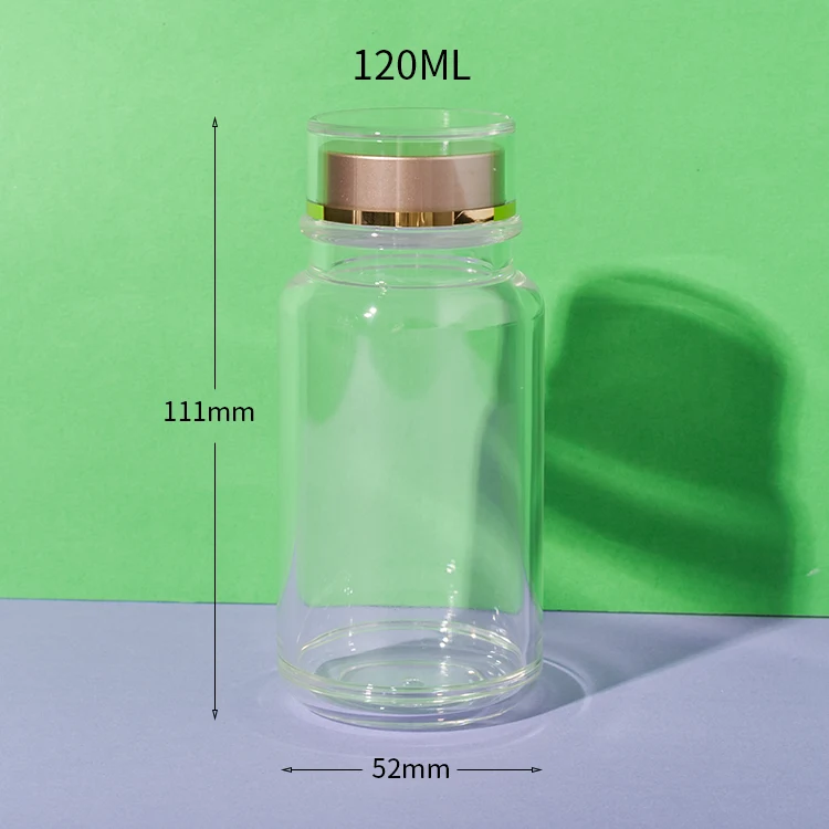 PS Plastic Clear Pill Bottle 120ML - vista 2