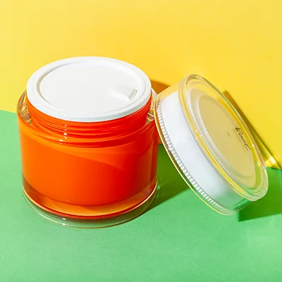 Tarro cosmético de acrílico de doble pared de 200 g