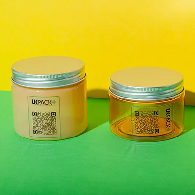 Tarro cosmético de PET con tapa de aluminio de 150 ml y 200 ml