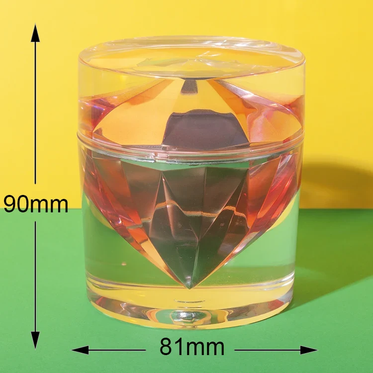 PMMA forma de diamante de lujo cosmetic jars 15ml 30ml 50ml 12 — imagen 3