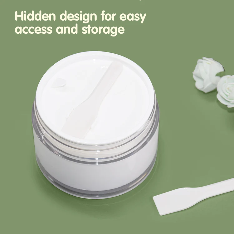 Customized 100g Cosmetic Jar with Spatula for Cream - vista 2