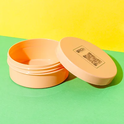 Tarro cosmético plano de PP de 200 ml
