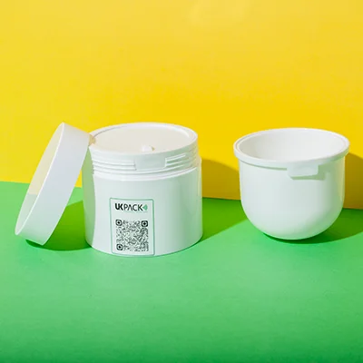 Tarro cosmético recargable de PP de 200 g