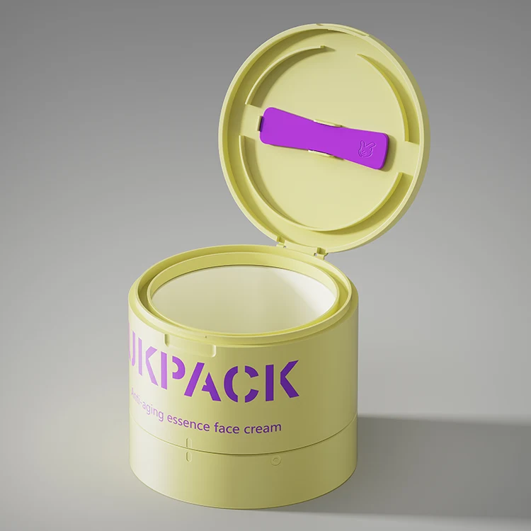 Tarro cosmético recargable con tapa flip-top – 6 flip top design of the refillable cosmetic jar