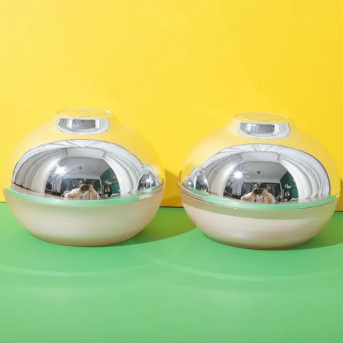 Tarro de Acrílico para Cremas 80 g con Tapa Abovedada Metálica – vista 1