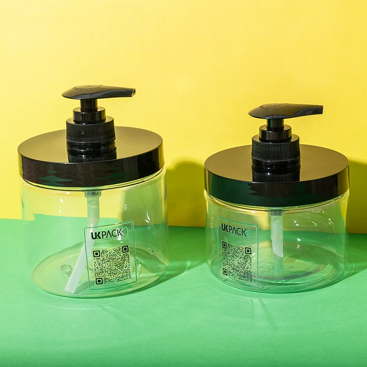 Tarro de PET de 300 ml y 400 ml con dosificador para cosmética – vista 2