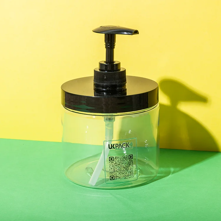 Tarro de PET de 300 ml y 400 ml con dosificador para cosmética – vista 4