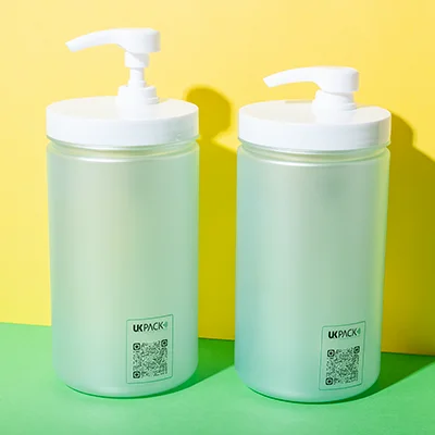 Tarro de PET de 960 ml con dosificador para cosmética