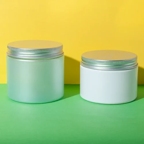 PET Plastic Hair Wax Container with Aluminum Lid 300ML 400ML - vista 1