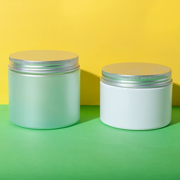 PET Plastic Hair Wax Container with Aluminum Lid 300ML 400ML - vista 1