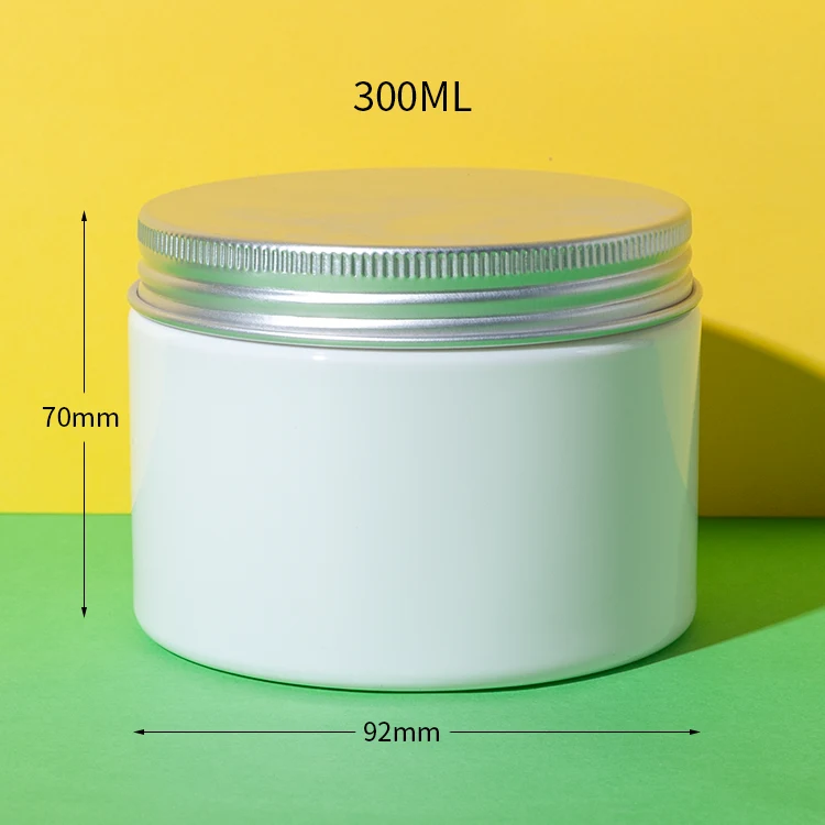 PET Plastic Hair Wax Container with Aluminum Lid 300ML 400ML - vista 2