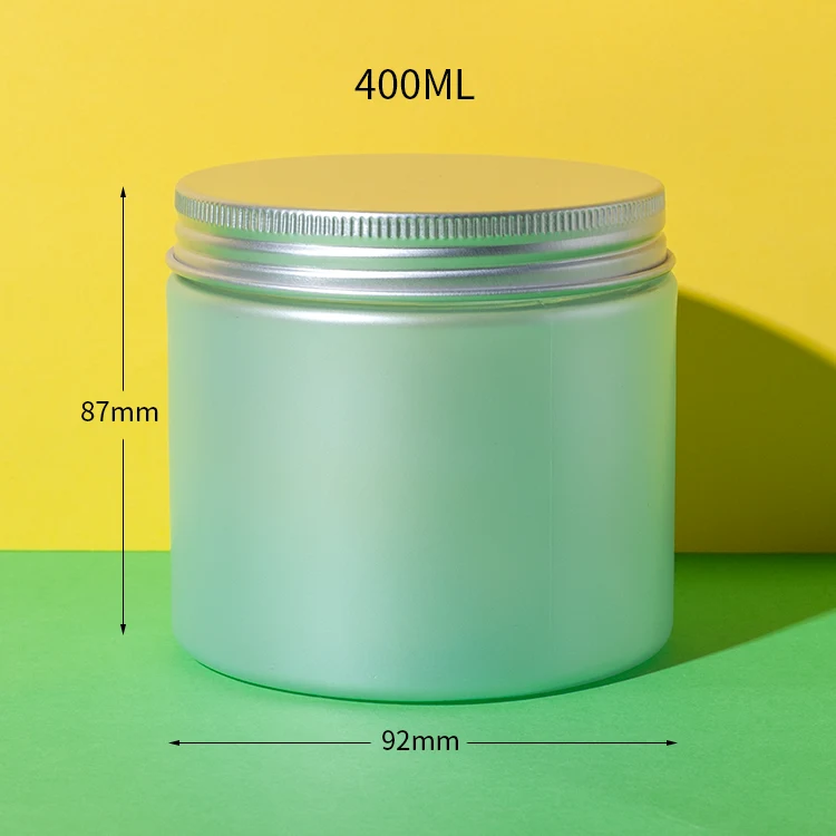 PET Plastic Hair Wax Container with Aluminum Lid 300ML 400ML - vista 3