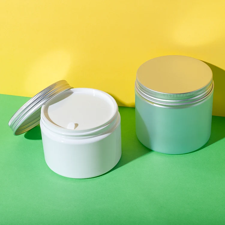 PET Plastic Hair Wax Container with Aluminum Lid 300ML 400ML - vista 5