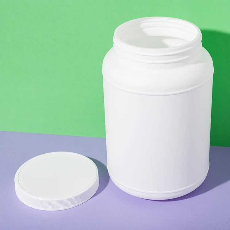 HDPE Plastic Protein Powder Jar 2500ML - vista 3