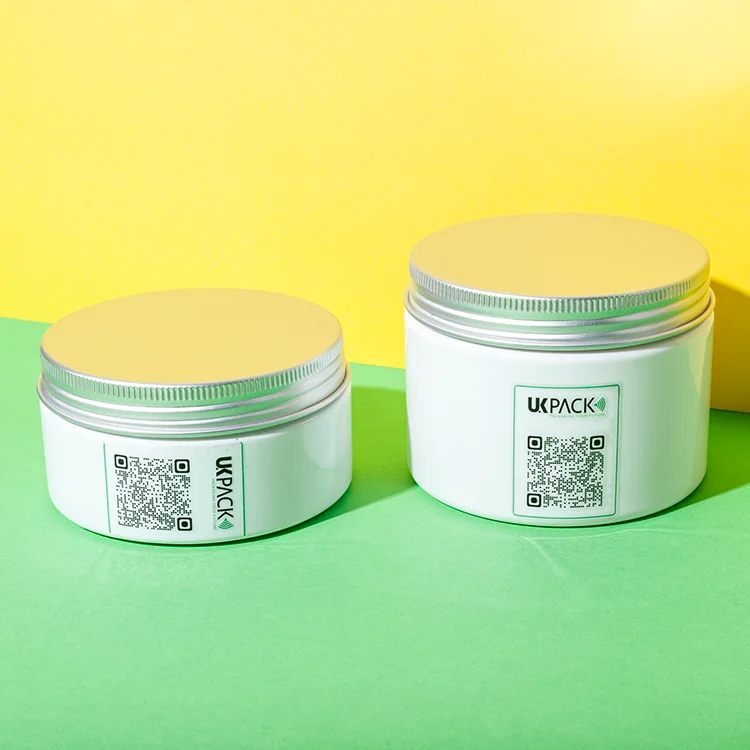 Tarro cosmético de PET con tapa de aluminio de 200 g, 300 g y 400 g – vista 2