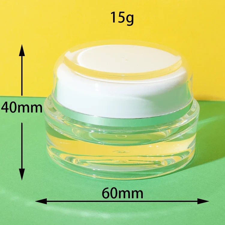 Tarro Redondo de Acrílico de Pared Gruesa 5 g 15 g 30 g 50 g – vista 4