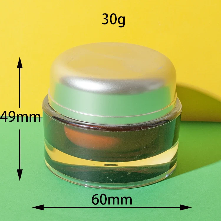 Tarro Redondo de Acrílico de Pared Gruesa 5 g 15 g 30 g 50 g – vista 6