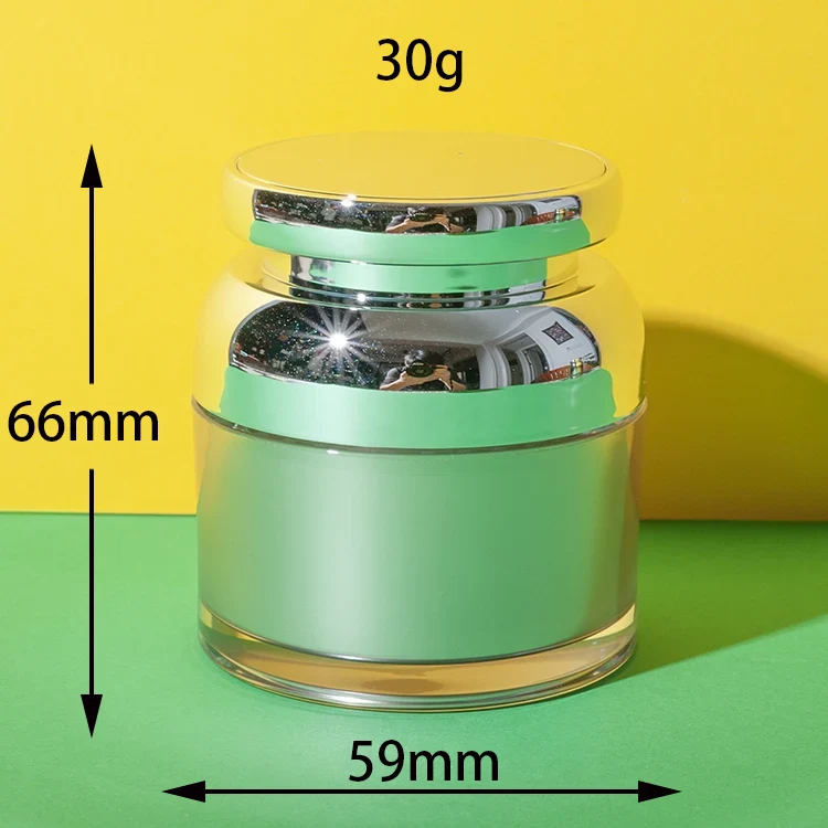Tarro Redondo de Acrílico Metalizado para Cremas 30 g 50 g – vista 2