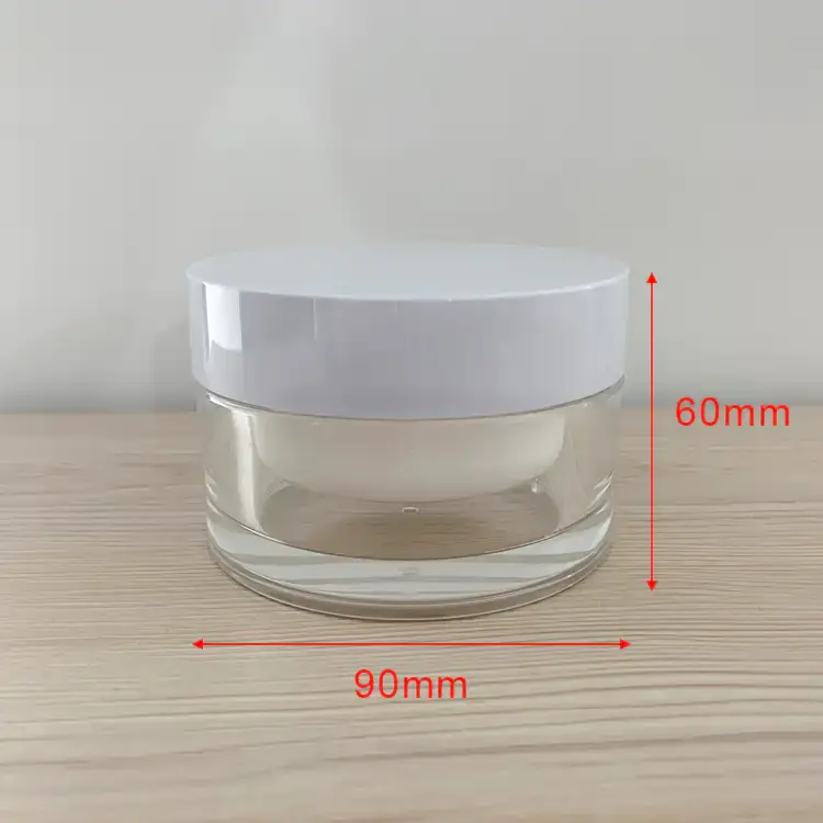 Tarros cosméticos acrílicos para crema de 100 ml - imagen 2