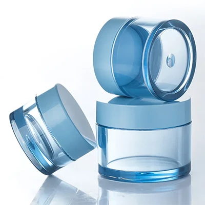 Tarros cosméticos azules Tarros cosméticos azules