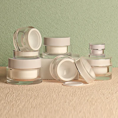 Tarros cosméticos de crema de acrílico Tarros cosméticos de crema de acrílico