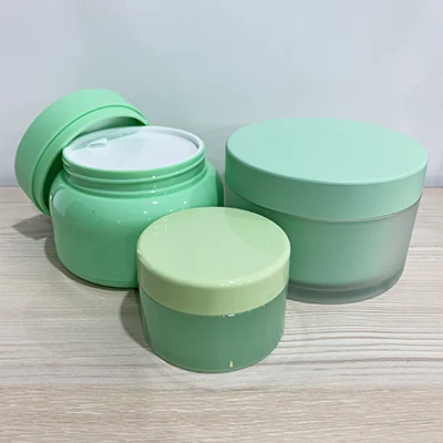 Tarros cosméticos verdes Tarros cosméticos verdes